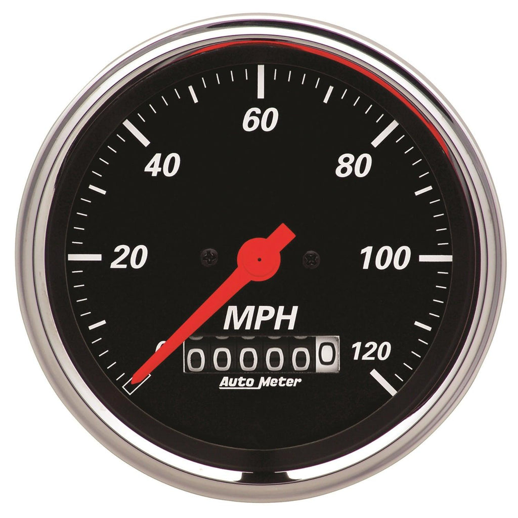 3-3/8 in. SPEEDOMETER 0-120 MPH DESIGNER BLACK - greatparts