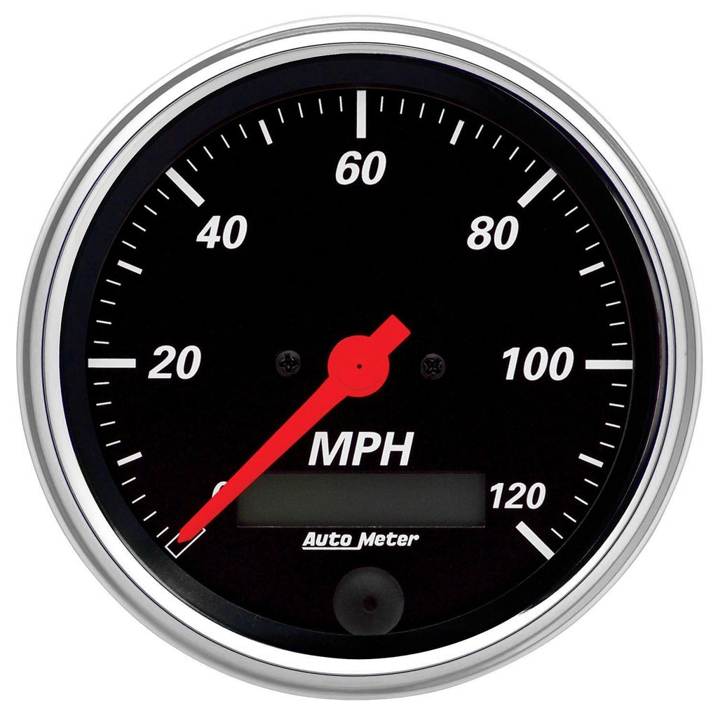 3-3/8 in. SPEEDOMETER 0-120 MPH DESIGNER BLACK - greatparts