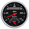 3-3/8 in. TACHOMETER/SPEEDOMETER COMBO 8K RPM/120 MPH DESIGNER BLACK - greatparts