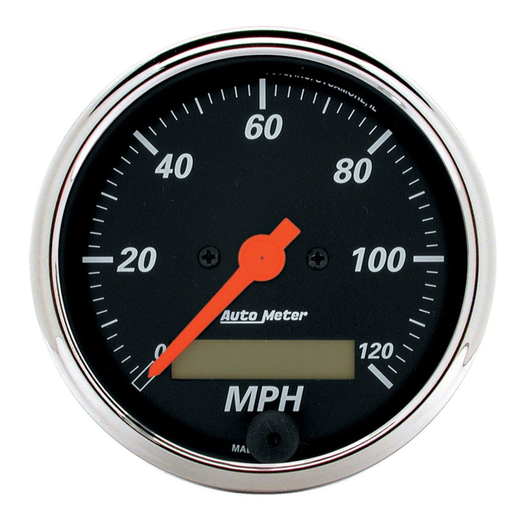 3-1/8 in. SPEEDOMETER 0-120 MPH DESIGNER BLACK - greatparts