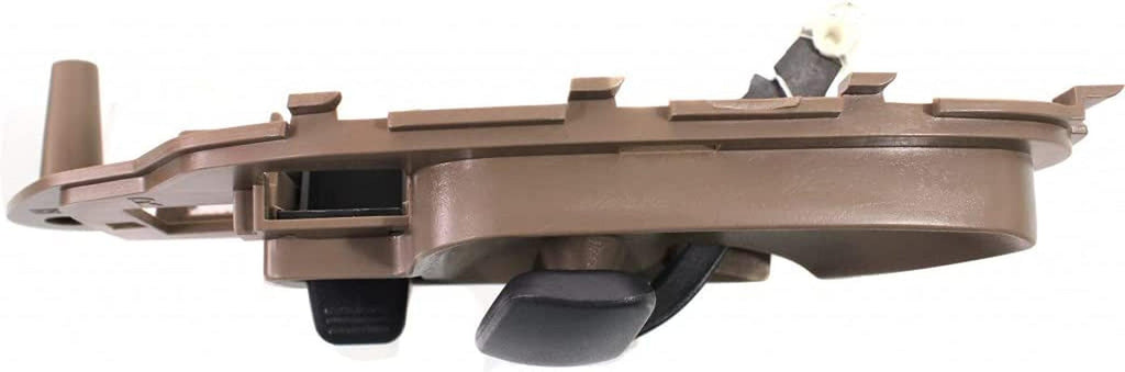 for GMC C2500 Suburban Interior Door Handle Front, Passenger Side Brown Bezel with Black Lever (1995-1999) | with Door Lock Button | Trim: Base/Sle/Slt | GM1353101 | 15708052