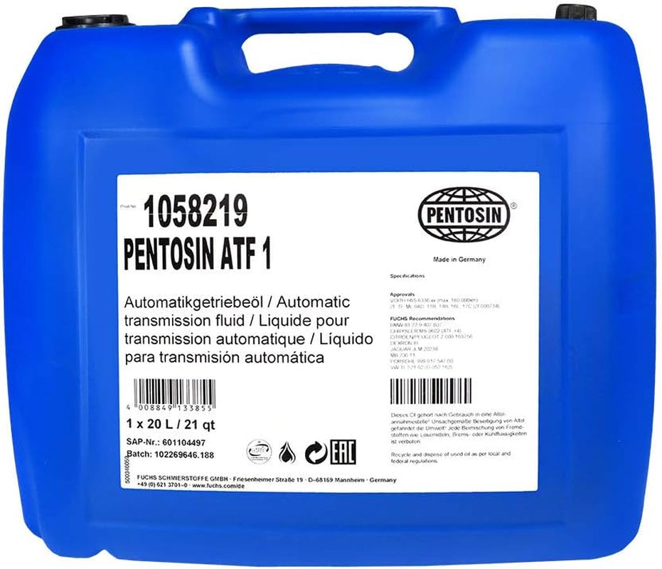 1058209 ATF-1 Synthetic Automotivetransmission Fluid, 20 Liter