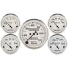 5 PC. GAUGE KIT 3-1/8 in. & 2-1/16 in. MECH. SPEEDOMETER OLD TYME WHITE - greatparts