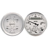 2 PC. GAUGE KIT 3-3/8 in. QUAD & TACH/SPEEDO 240-33 O OLD TYME WHITE - greatparts