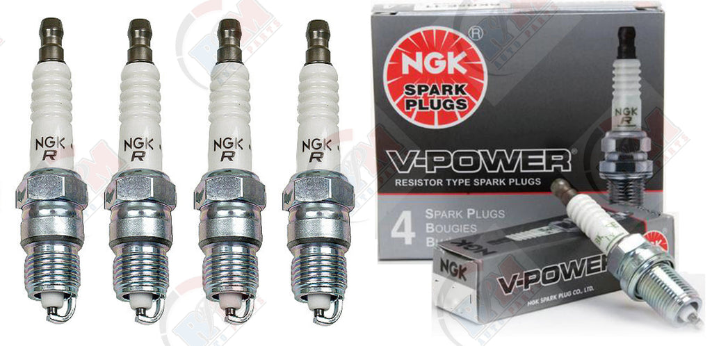 Set of 4 New NGK "V-POWER" Performance Spark Plugs BKR5E-11 # 6953