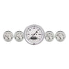 5 PC. GAUGE KIT 3-3/8 in. & 2-1/16 in. ELEC. SPEEDOMETER OLD TYME WHITE - greatparts