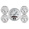 5 PC. GAUGE KIT 3-3/8 in. & 2-1/16 in. GPS SPEEDOMETER OLD TYME WHITE - greatparts