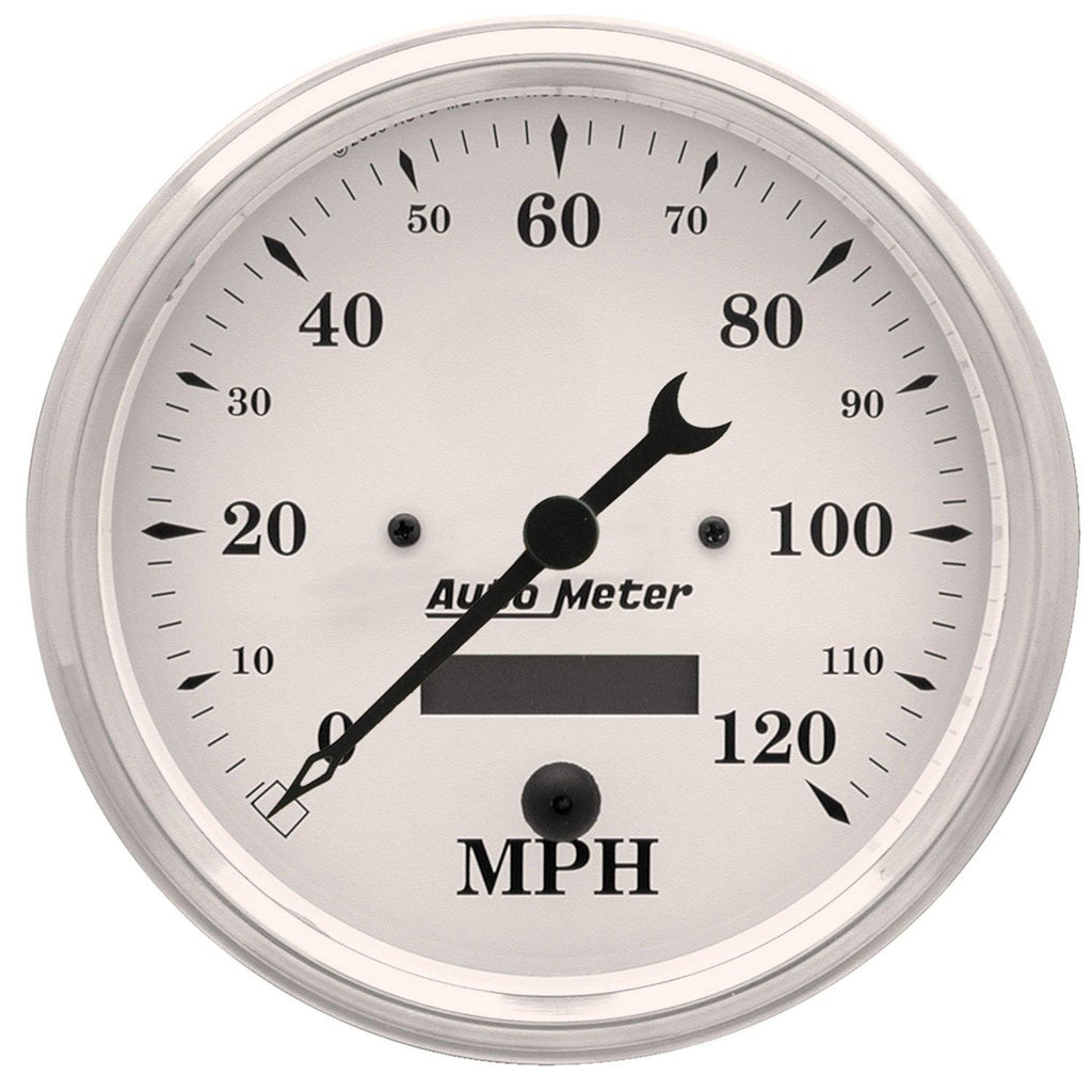 5 in. SPEEDOMETER 0-120 MPH OLD-TYME WHITE - greatparts