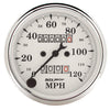 3-1/8 in. SPEEDOMETER 0-120 MPH OLD-TYME WHITE - greatparts