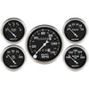 5 PC. GAUGE KIT 3-1/8 in. & 2-1/16 in. MECH. SPEEDOMETER OLD TYME BLACK - greatparts