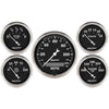 5 PC. GAUGE KIT 3-1/8 in. & 2-1/16 in. ELEC. SPEEDOMETER OLD TYME BLACK - greatparts