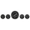 5 PC. GAUGE KIT 3-3/8 in. & 2-1/16 in. ELEC. SPEEDOMETER OLD TYME BLACK - greatparts