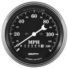 3-3/8 in. SPEEDOMETER 0-120 MPH ELEC. PROG. W/ WHEEL ODO OLD TYME BLACK - greatparts