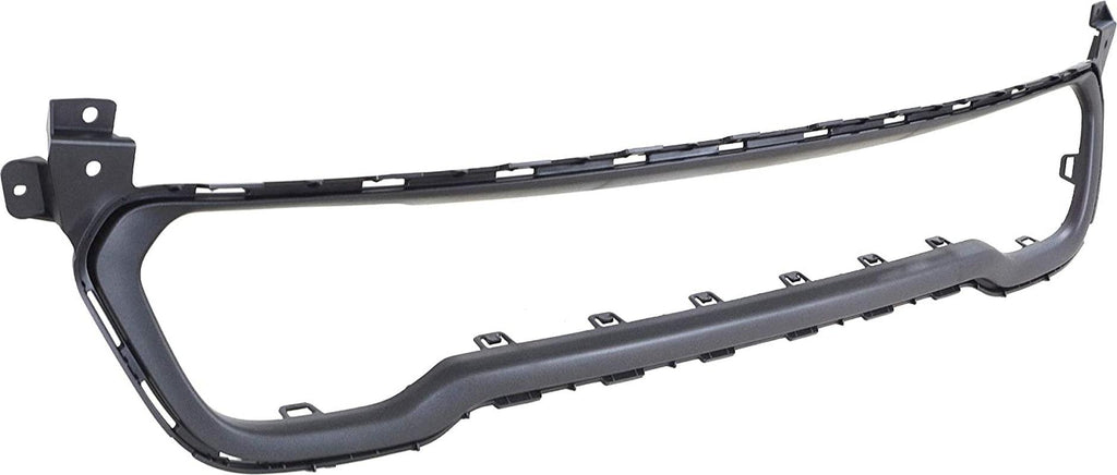 Evan-Fischer Front Bumper Molding Compatible with Jeep Cherokee 14-18 Dark Gray Latitude/North/Overland/Sport Models CAPA