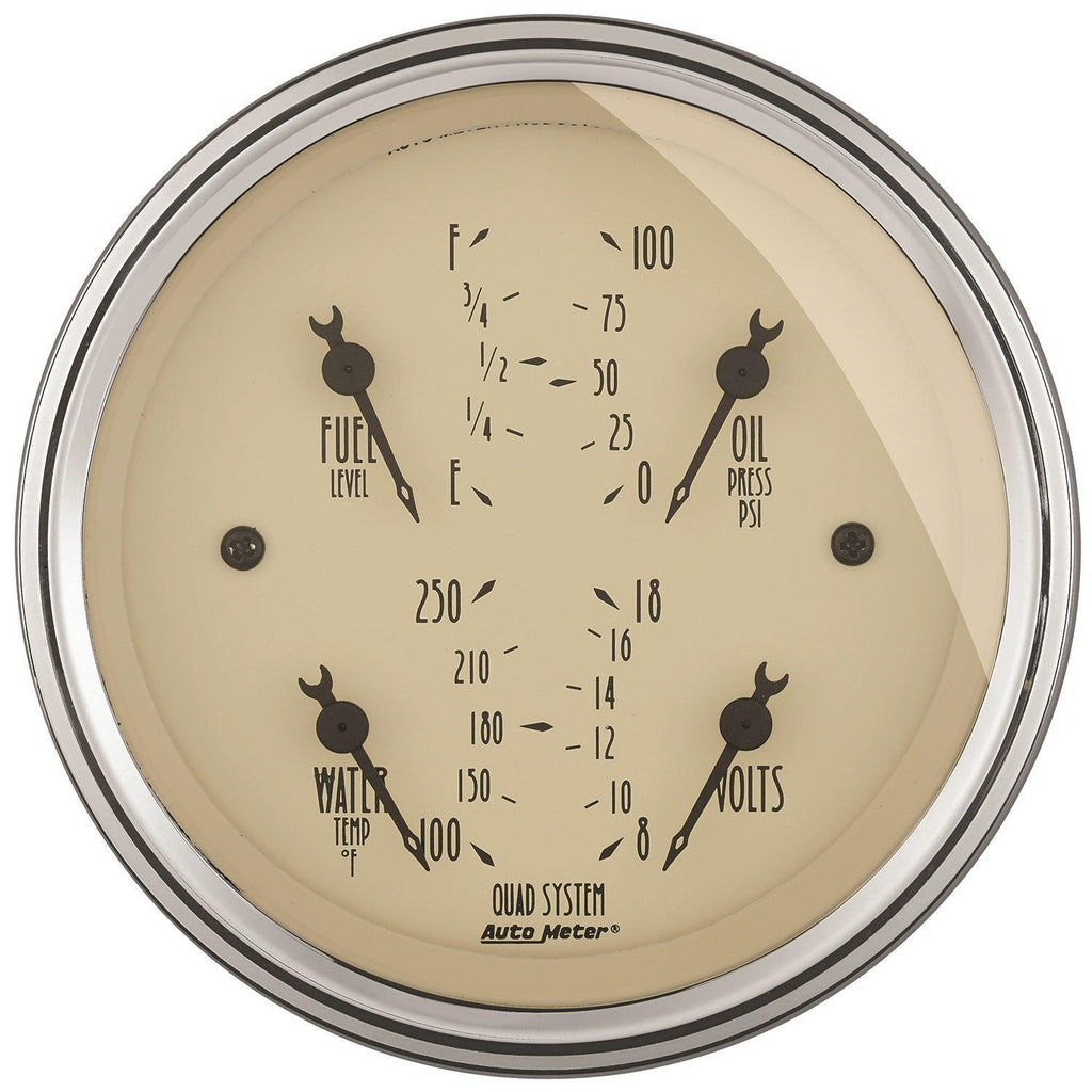 3-3/8 in. QUAD GAUGE 100 PSI/100-250 Fahrenheit/8-18V/240-33 O ANTIQUE BEIGE - greatparts