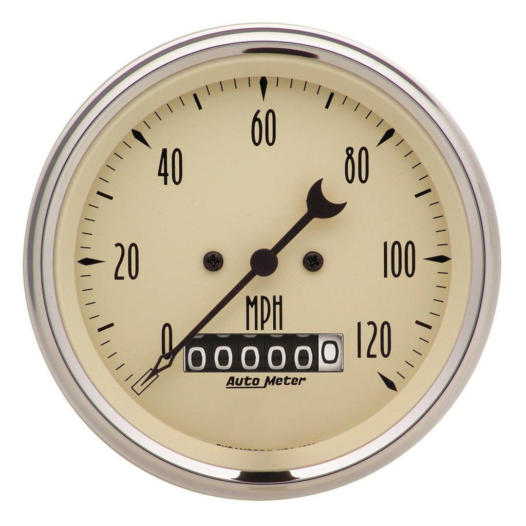 3-3/8 in. SPEEDOMETER 0-120 MPH ANTIQUE BEIGE - greatparts