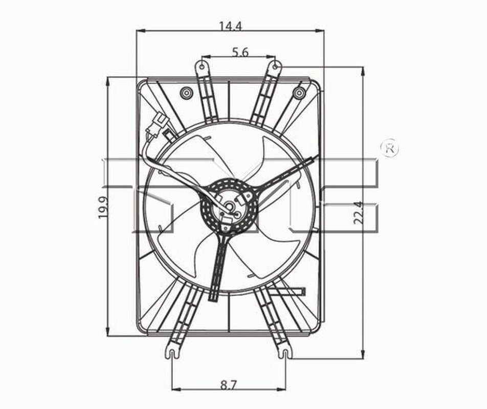 TYC A/C Condenser Fan Assembly for Pilot, MDX 610620