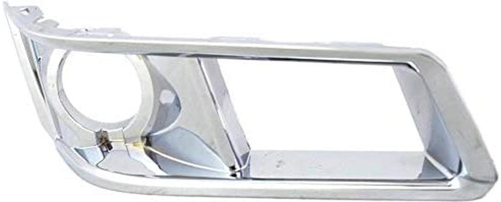 Fog Light Trim Compatible with 2008-2015 Cadillac CTS Chrome for Models with HID Headlight Front, Passenger Side