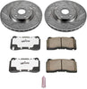 K131-26 Front Z26 Carbon Fiber Brake Pads with Drilled & Slotted Brake Rotors Kit