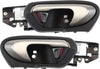 Front, Driver and Passenger Side Interior Door Handle Set of 2 Compatible with 2006-2011 Honda Civic