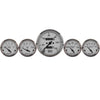 5 PC. GAUGE KIT 3-1/8 in. & 2-1/16 in. MECH. SPEEDOMETER AMERICAN PLATINUM - greatparts