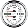 5 in. DIRECT FIT TACHOMETER/SPEEDOMETER COMBO 8K RPM/120 MPH WHITE PRO-CYCLE - greatparts