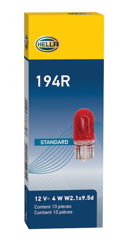 HELLA 194R Standard Series Incandescent Miniature Light Bulb - greatparts