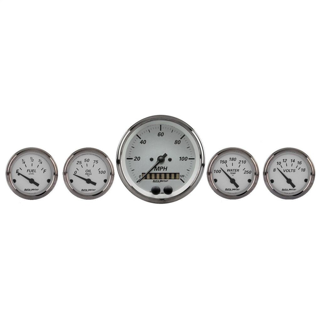 5 PC. GAUGE KIT 3-3/8 in. & 2-1/16 in. GPS SPEEDOMETER AMERICAN PLATINUM - greatparts