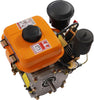 3HP Diesel Engine 196Cc 4 Stroke Engine Diesel Engine Motor Single Cylinder Forced Air Cooling Horizontal Crankshaft Engine Recoil Hand Start 3000RPM, Orange