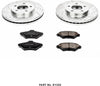 K1325 Front Z23 Carbon Fiber Brake Pads with Drilled & Slotted Brake Rotors Kit