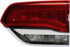 for Jeep Grand-Cherokee Inner Tail Light Assembly 2014 15 16 17 2018 Passenger Side W/Chrome Trim CH2803105 | 68110046AF