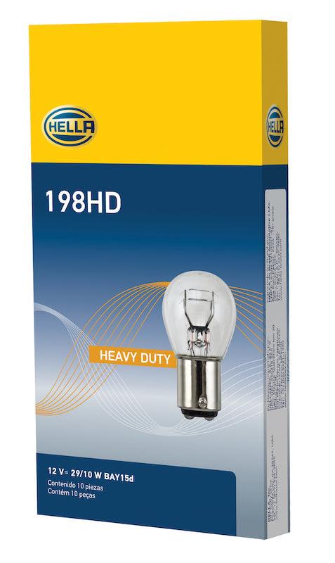 HELLA 198HD Heavy Duty Series Incandescent Miniature Light Bulb - greatparts