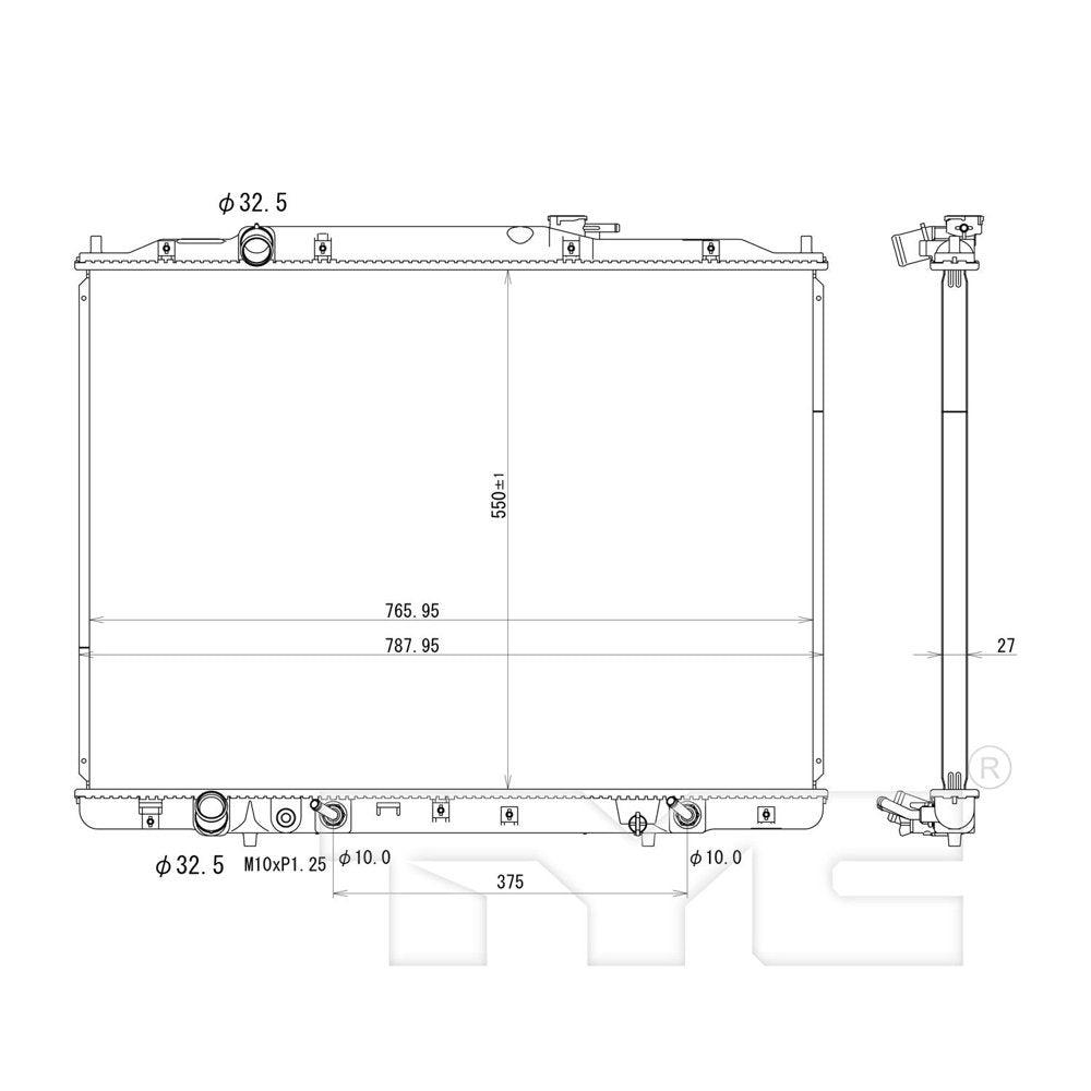 13065 Radiator Assembly for 09-15 Honda Pilot Ridgeline