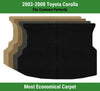 Lloyd Velourtex Trunk Carpet Mat for 2003-2008 Toyota Corolla