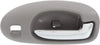 for Chrysler Sebring Interior Door Handle Front, Passenger Side Light Gray Bezel with Chrome Lever (2001-2006) | with Door Lock Hole| Trim:All Submodels