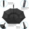 54/62/68/72 Inch Automatic Open Golf Umbrella, Extra Large Oversize Double Canopy Vented Windproof Waterproof Stick Umbrellas for Rain