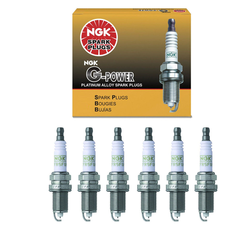 NGK G-Power Platinum Power Spark Plug 6PCS 90-20 for Honda Hyundai 7098 ZFR5FGP