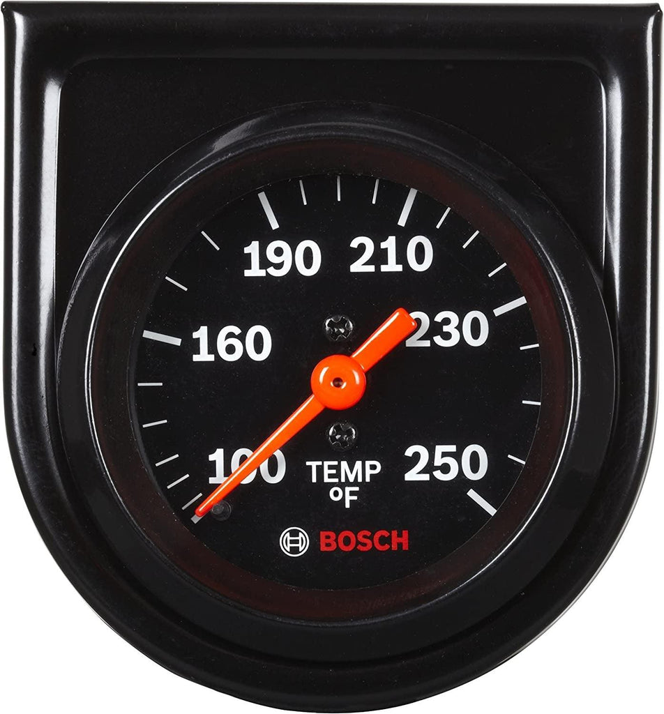 Actron  SP0F000053 Style Line 2" Mechanical Water/Oil Temperature Gauge (Black Dial Face, Black Bezel)