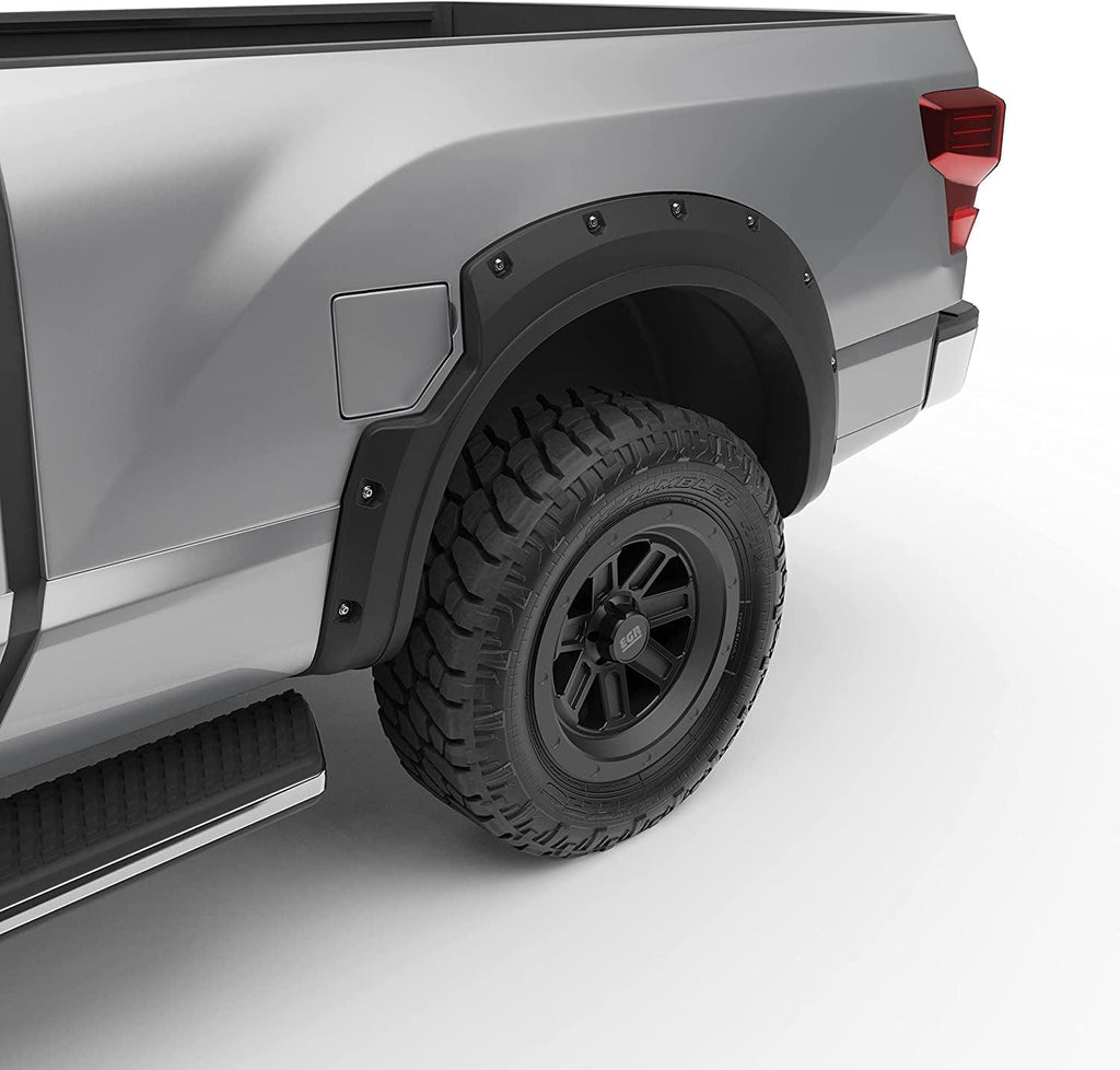 795904 Bolt-On Look Fender Flare Full Set, Matte Black Finish, Compatible with Select Nissan Titan Models