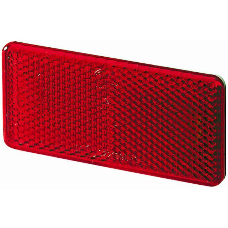 3326 Red Rectangular Reflex Reflector with Adhesive - greatparts