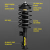 172313 Monroe Quick-Strut Complete Strut Assembly Suspension Strut and Coil Spring Assembly