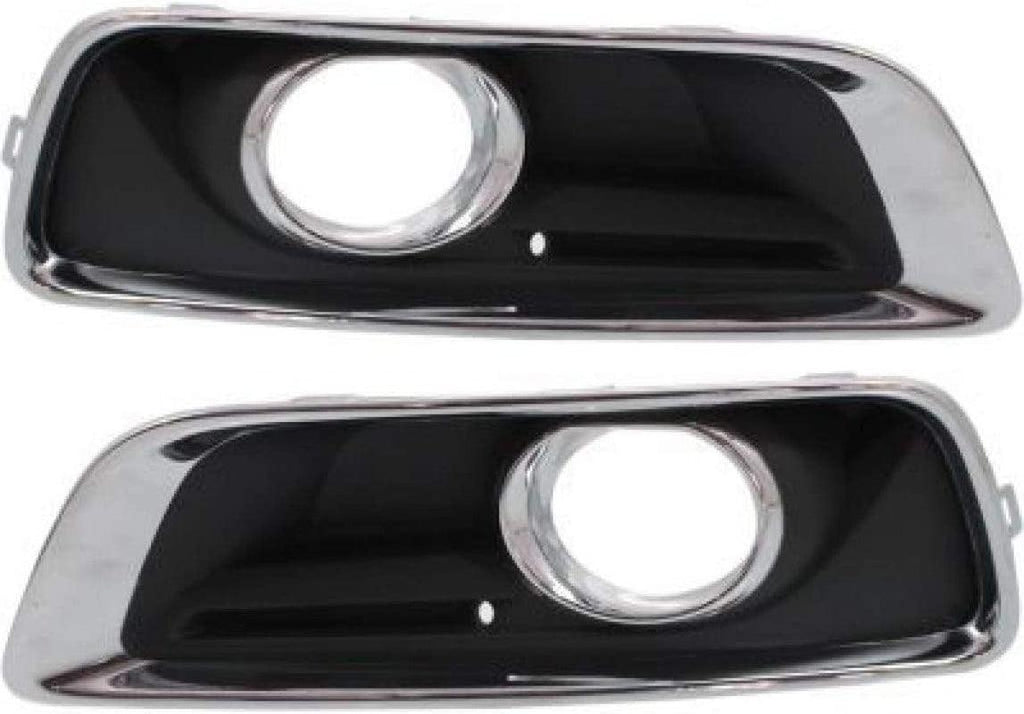 for Chevy Malibu Fog Light Cover 2013 2014 2015 Driver and Passenger Side Pair/Set | Bezel | W/Fog Light Cover Hole | DOT/SAE Compliance | GM1038136 + GM1039136 | 20768823 + 20768846