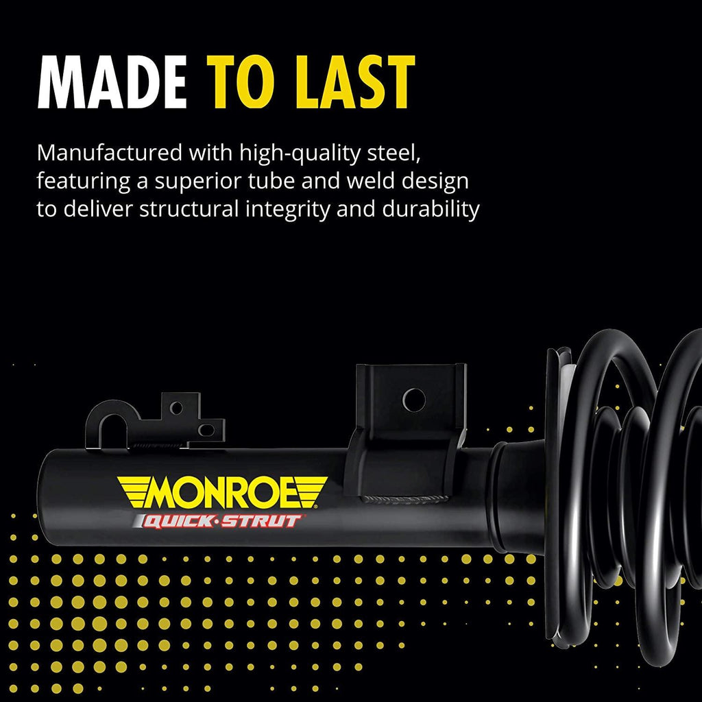 Featuring a Vehicle-Specific Design, Monroe Quick-Strut Strut Assemblies Are Fit Checked, Ride Tested and Engineered to Restore Factory Ride Height and Ride Performance. Assembled in Paragould, AR, They Include All Required Components in a Single Unit.