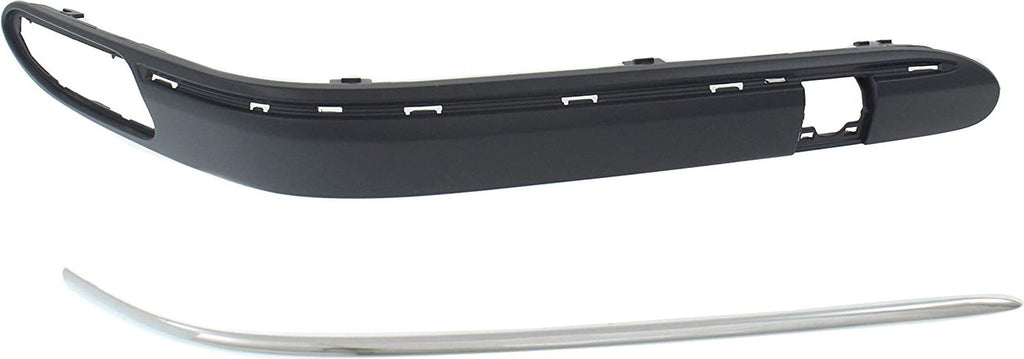 Front Bumper Trim for MERCEDES BENZ C-CLASS 2001-2007 RH Primed with Avantgarde and Elegance Package Sedan with Chrome Trim