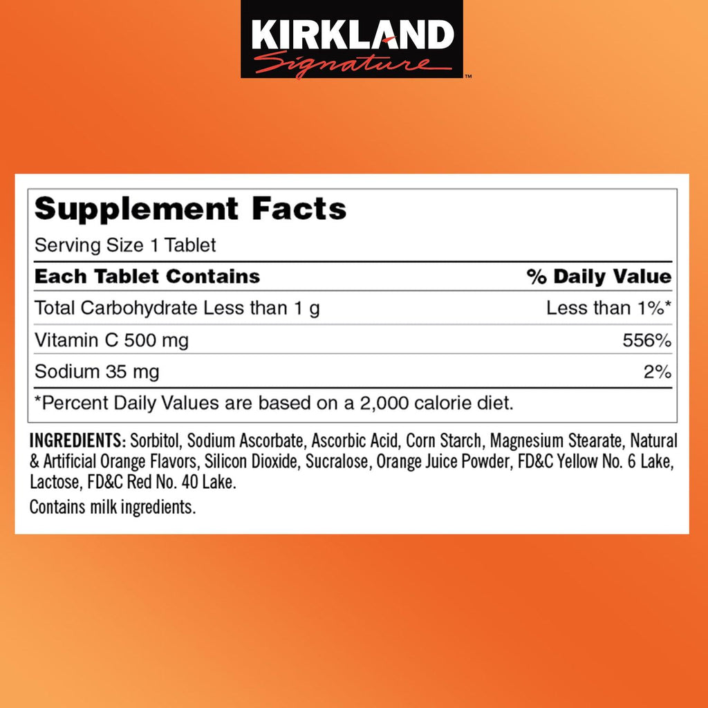 Chewable Vitamin C 500 Mg., 500 Tablets