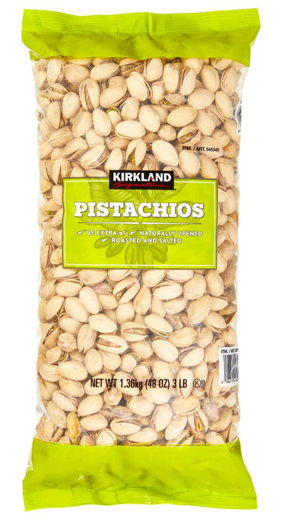 2 X Kirkland Signature In-Shell Pistachios 3 Lbs *48 Oz Roasted & Salted so GOOD