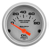 2-1/16 in. OIL PRESSURE 0-80 PSI MARINE SILVER ULTRA-LITE - greatparts