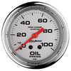 2-5/8 in. OIL PRESSURE 0-100 PSI MARINE CHROME ULTRA-LITE - greatparts