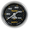 2-1/16 in. OIL PRESSURE 0-100 PSI MARINE CARBON FIBER - greatparts