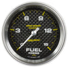 2-1/16 in. FUEL PRESSURE 0-15 PSI MARINE CARBON FIBER - greatparts